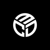 design de logotipo de carta mcd em fundo preto. conceito de logotipo de letra de iniciais criativas mcd. design de letra mcd. vetor