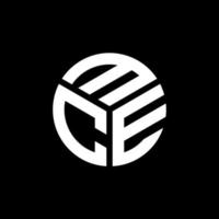 design de logotipo de carta mce em fundo preto. conceito de logotipo de letra de iniciais criativas mce. design de letra mce. vetor