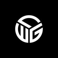 design de logotipo de letra lwg em fundo preto. conceito de logotipo de letra de iniciais criativas lwg. design de letra lwg. vetor