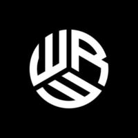 design de logotipo de carta wrw em fundo preto. conceito de logotipo de letra de iniciais criativas wrw. design de letra wrw. vetor
