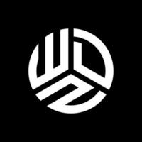 design de logotipo de letra wdz em fundo preto. conceito de logotipo de letra de iniciais criativas wdz. design de letra wdz. vetor