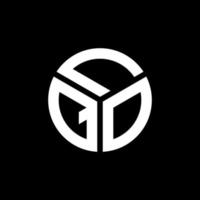 design de logotipo de letra lqo em fundo preto. conceito de logotipo de letra de iniciais criativas lqo. design de letra lqo. vetor