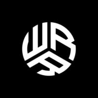 design de logotipo de carta wrr em fundo preto. wrr conceito de logotipo de letra de iniciais criativas. desenho de letra wrr. vetor