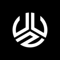 design de logotipo de letra uuz em fundo preto. conceito de logotipo de letra de iniciais criativas uuz. design de letra uuz. vetor