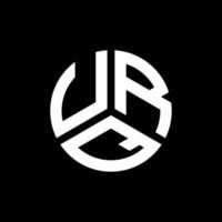 design de logotipo de letra urq em fundo preto. conceito de logotipo de letra de iniciais criativas urq. design de letra urq. vetor