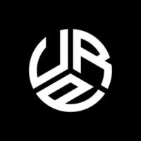 design de logotipo de carta urp em fundo preto. conceito de logotipo de letra de iniciais criativas urp. design de letra urp. vetor