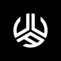 design de logotipo de letra uua em fundo preto. uua conceito de logotipo de letra de iniciais criativas. design de letra uua. vetor