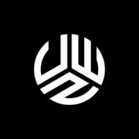 design de logotipo de carta uwz em fundo preto. conceito de logotipo de letra de iniciais criativas uwz. design de letra uwz. vetor