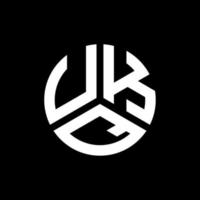 design de logotipo de letra ukq em fundo preto. conceito de logotipo de letra de iniciais criativas ukq. design de letra ukq.