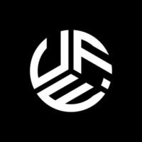 design de logotipo de carta ufe em fundo preto. conceito de logotipo de letra de iniciais criativas ufe. design de letra ufe. vetor