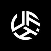 design de logotipo de letra ufh em fundo preto. conceito de logotipo de letra de iniciais criativas ufh. design de letra ufh. vetor