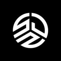 design de logotipo de carta sjz em fundo preto. conceito de logotipo de letra de iniciais criativas sjz. design de letra sjz. vetor