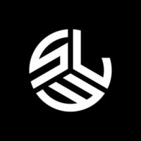 design de logotipo de letra slw em fundo preto. slw conceito de logotipo de letra de iniciais criativas. design de letra slw. vetor