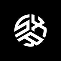 design de logotipo de carta sxr em fundo preto. conceito de logotipo de letra de iniciais criativas sxr. design de letra sxr. vetor