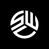 design de logotipo de carta swv em fundo preto. conceito de logotipo de letra de iniciais criativas swv. design de letra swv. vetor