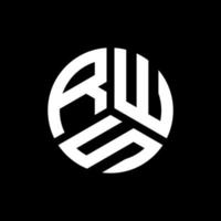 design de logotipo de carta rws em fundo preto. conceito de logotipo de letra de iniciais criativas rws. design de letra rws. vetor