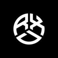 design de logotipo de carta rxd em fundo preto. conceito de logotipo de carta de iniciais criativas rxd. design de letra rxd. vetor