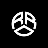 design de logotipo de carta prinrro em fundo preto. rro conceito de logotipo de letra de iniciais criativas. design de letra rro. vetor