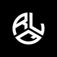 design de logotipo de carta rlq em fundo preto. rlq conceito de logotipo de letra de iniciais criativas. design de letra rlq. vetor