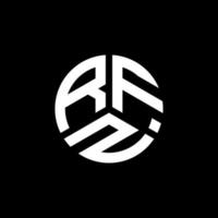 design de logotipo de carta rfz em fundo preto. conceito de logotipo de letra de iniciais criativas rfz. design de letra rfz. vetor