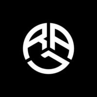 design de logotipo de carta ral em fundo preto. conceito de logotipo de letra de iniciais criativas ral. design de letra ral. vetor