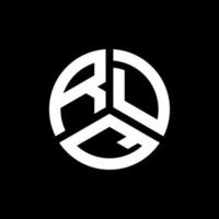 design de logotipo de letra rdq em fundo preto. conceito de logotipo de letra de iniciais criativas rdq. design de letra rdq. vetor