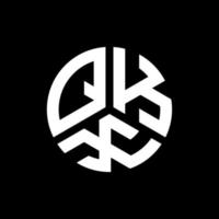 design de logotipo de letra qkx em fundo preto. conceito de logotipo de letra de iniciais criativas qkx. design de letras qkx. vetor