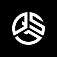 design de logotipo de carta qsl em fundo preto. conceito de logotipo de carta de iniciais criativas qsl. design de letras qsl. vetor