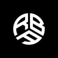 design de logotipo de carta rba em fundo preto. conceito de logotipo de letra de iniciais criativas rba. design de letra rba. vetor