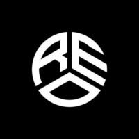 design de logotipo de carta reo em fundo preto. reo conceito de logotipo de letra de iniciais criativas. design de carta reo. vetor