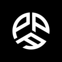 design de logotipo de carta ppa em fundo preto. conceito de logotipo de letra de iniciais criativas ppa. design de letra ppa. vetor