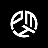 design de logotipo de carta pmh em fundo preto. conceito de logotipo de letra de iniciais criativas pmh. desenho de letra pmh. vetor