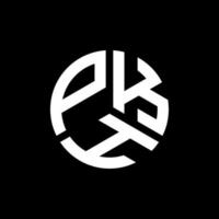 design de logotipo de letra pkh em fundo preto. conceito de logotipo de letra de iniciais criativas pkh. desenho de letra pkh. vetor