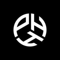 design de logotipo de letra phh em fundo preto. phh conceito de logotipo de letra de iniciais criativas. design de letra ph. vetor
