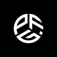 pfg carta logotipo design em fundo preto. conceito de logotipo de letra de iniciais criativas pfg. design de letra pfg. vetor
