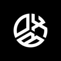 design de logotipo de carta oxb em fundo preto. conceito de logotipo de letra de iniciais criativas oxb. design de letra oxb. vetor