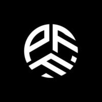 pff carta logotipo design em fundo preto. pff conceito de logotipo de letra de iniciais criativas. design de letra pff. vetor