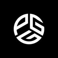 pgg carta logotipo design em fundo preto. conceito de logotipo de letra de iniciais criativas pgg. design de letra pgg. vetor