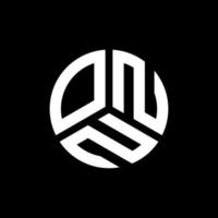 design de logotipo de carta onn em fundo preto. conceito de logotipo de carta de iniciais criativas onn. design de carta onn. vetor