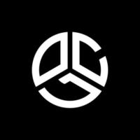 design de logotipo de carta ocl em fundo preto. conceito de logotipo de letra de iniciais criativas ocl. design de letras ocl. vetor