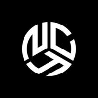 design de logotipo de carta ncy em fundo preto. conceito de logotipo de letra de iniciais criativas ncy. design de letra ncy. vetor