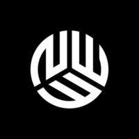 design de logotipo de carta nww em fundo preto. nww conceito de logotipo de letra de iniciais criativas. nww design de letras. vetor