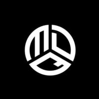 design de logotipo de letra mdq em fundo preto. conceito de logotipo de letra de iniciais criativas mdq. design de letra mdq. vetor