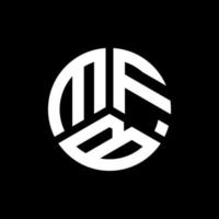 design de logotipo de carta mfb em fundo preto. conceito de logotipo de letra de iniciais criativas mfb. design de letra mfb. vetor