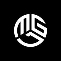 design de logotipo de carta mgl em fundo preto. conceito de logotipo de carta de iniciais criativas mgl. design de letras mgl. vetor