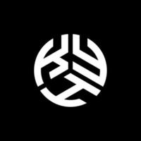 design de logotipo de carta printkyh em fundo preto. conceito de logotipo de letra de iniciais criativas kyh. design de letra kyh. vetor