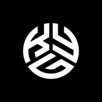 design de logotipo de carta printkyg em fundo preto. kyg conceito de logotipo de letra de iniciais criativas. projeto de carta kyg. vetor