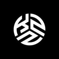 kzz carta logotipo design em fundo preto. conceito de logotipo de letra de iniciais criativas kzz. design de letra kzz. vetor