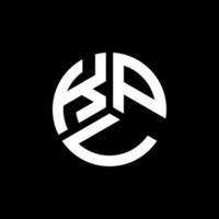 design de logotipo de carta printkpu em fundo preto. conceito de logotipo de letra de iniciais criativas kpu. design de letra kpu. vetor
