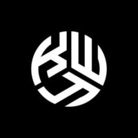 design de logotipo de carta printkwy em fundo preto. conceito de logotipo de letra de iniciais criativas kwy. design de letra kwy. vetor